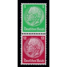 ALEMANIA 1933 ESTAMPILLAS SE-TENANT ZUSAMMENDRUCKE NUEVAS CON GOMA DE GRAN CALIDAD MI S106 FILIGRANA HEXAGONOS 15 €